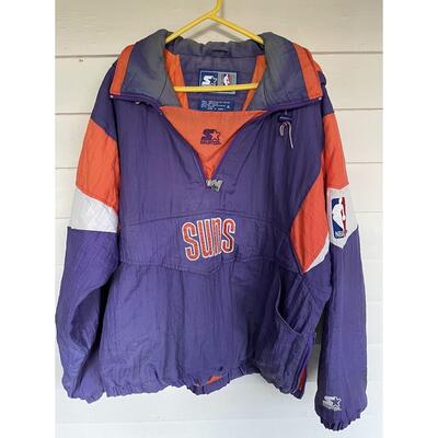 VINTAGE â€œPHOENIX SUNSâ€ HEAVY WINDBREAKER HOODIE #2 - SIZE XL