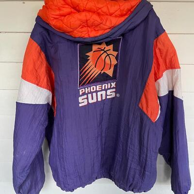 VINTAGE â€œPHOENIX SUNSâ€ HEAVY WINDBREAKER HOODIE #2 - SIZE XL