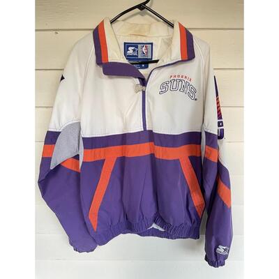 VINTAGE â€œPHOENIX SUNSâ€ WINDBREAKER JACKET - SIZE MEDIUM