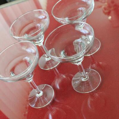 Set of 4 Martini Margarita Glasses 