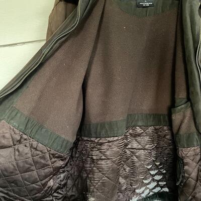 WEATHER REPORT BROWN FAUX SUEDE JACKET - MENâ€™S LARGE
