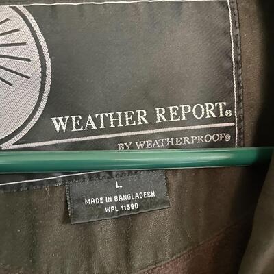 WEATHER REPORT BROWN FAUX SUEDE JACKET - MENâ€™S LARGE