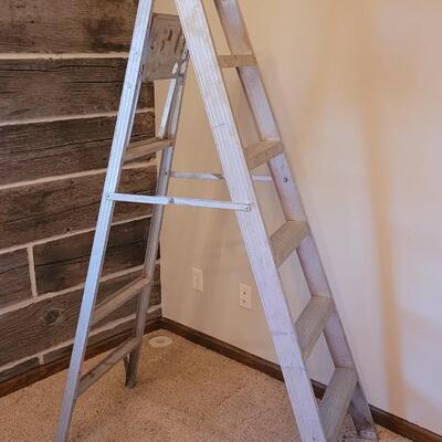 Lot 232: Vintage 6 Foot KELLER Ladder Aluminum 