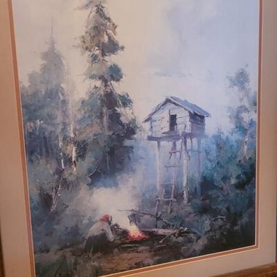 Lot 234: Vintage Art Print 21" x 25" 