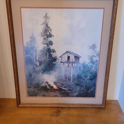 Lot 234: Vintage Art Print 21" x 25" 