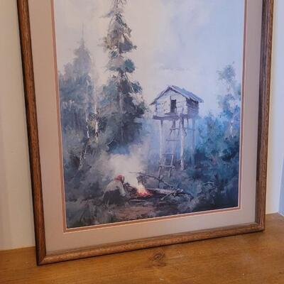 Lot 234: Vintage Art Print 21" x 25" 