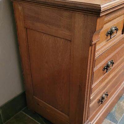 Lot 239: Antique Dresser w/ Mirror 