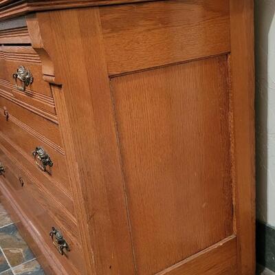 Lot 239: Antique Dresser w/ Mirror 