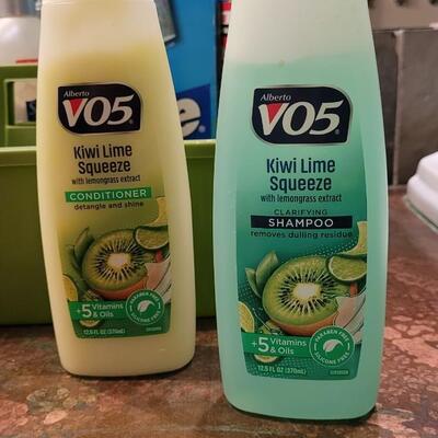 Lot 240: Assortment of Home Cleaning / Bath Supplies w/ Caddy (all above 1/2 full but Hand Soap)