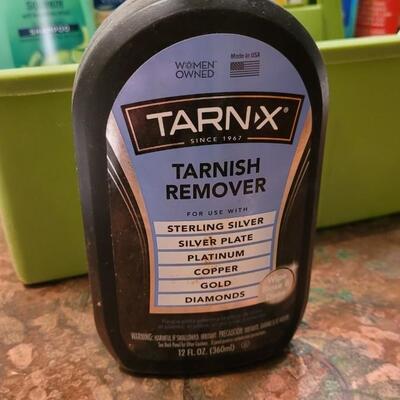 Lot 240: Assortment of Home Cleaning / Bath Supplies w/ Caddy (all above 1/2 full but Hand Soap)