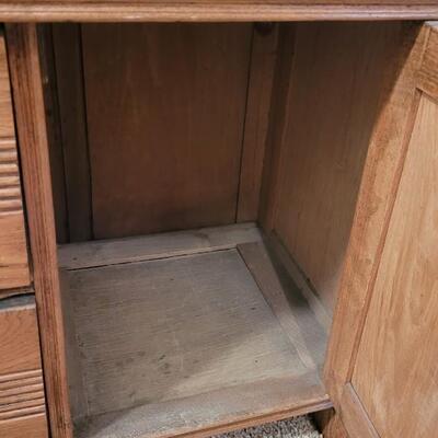 Lot 245: Antique Wash Stand - Dry Sink Cabinet 