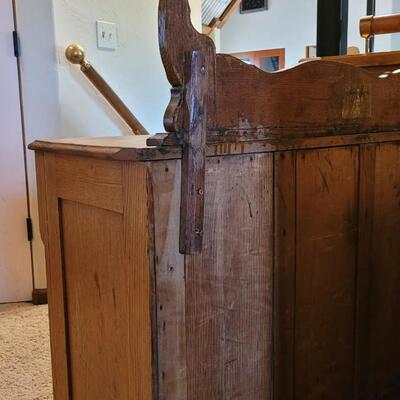 Lot 245: Antique Wash Stand - Dry Sink Cabinet 