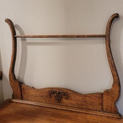 Lot 245: Antique Wash Stand - Dry Sink Cabinet 
