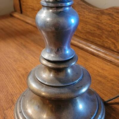 Lot 246: Antique Metal Table Lamp WORKS