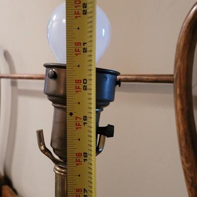 Lot 246: Antique Metal Table Lamp WORKS