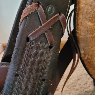 Lot 252: RARE Vintage 1926 JC HIGGINS Handmade Leather Saddle MODEL 8438