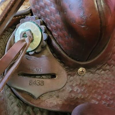 Lot 252: RARE Vintage 1926 JC HIGGINS Handmade Leather Saddle MODEL 8438