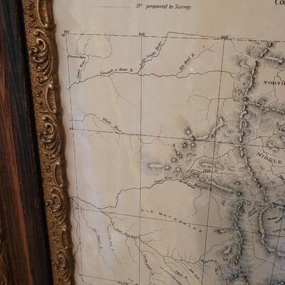 Lot 253: UPDATED!! Very Rare! Antique 1861 Map of Colorado Territory Compiled from Government Maps & Actual Survey- 1st Map of...