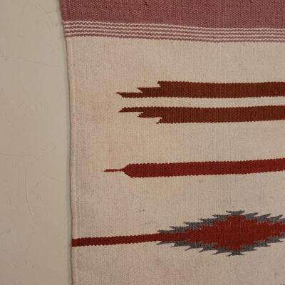 Lot 255: Vintage Mexican Weaving 23" x 41" 