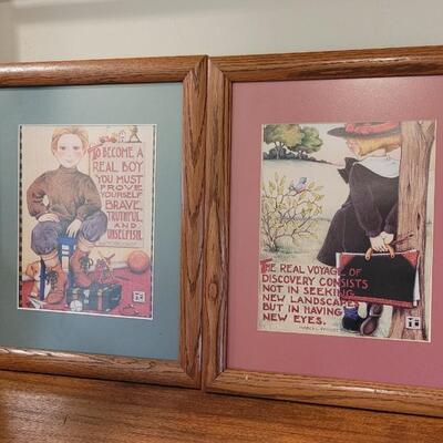 Lot 256: (2) Mary Engelbreit Framed Children's Prints