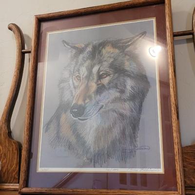 Lot 257: Original SIGNED Fine Art by NANCY ROBINSON "Lobo" 25" x 19.5"
