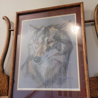 Lot 257: Original SIGNED Fine Art by NANCY ROBINSON "Lobo" 25" x 19.5"