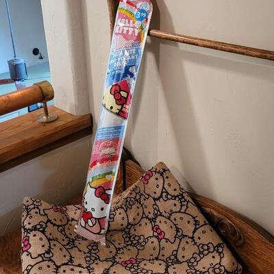 Lot 258: Hello Kitty Fabric and New Kite