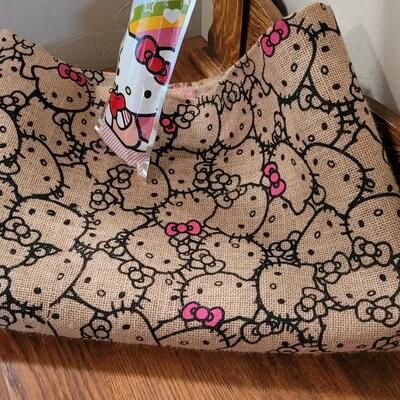 Lot 258: Hello Kitty Fabric and New Kite