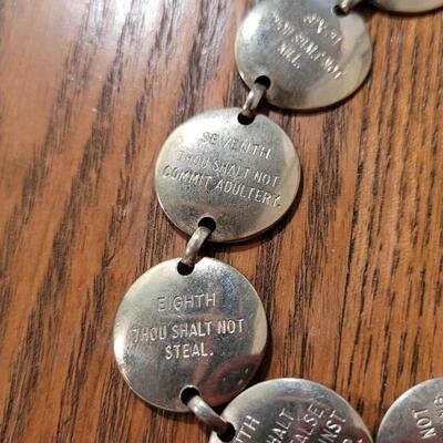 Lot 259: 10 Commandments Hanging Religious Trinket 