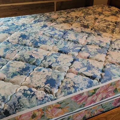 Lot 263: Antique Full Size Wooden Carved Bed
