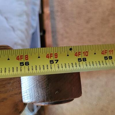 Lot 263: Antique Full Size Wooden Carved Bed