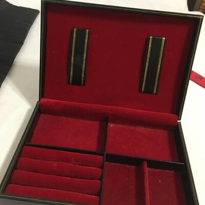 Vintage Swank Swedish Royal Court Skandinaviska Jewelry Box Black