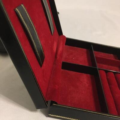 Vintage Swank Swedish Royal Court Skandinaviska Jewelry Box Black