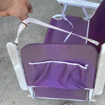Vintage Pair of Portable Beach Chairs with Carrying Strap