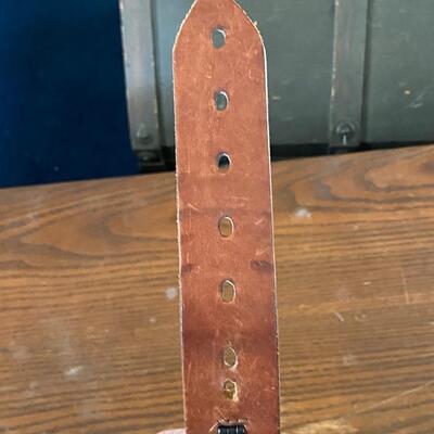 Antique Indian Head Penny Belt Buckle & Leather Belt