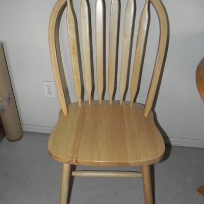 LOT 75   DROPLEAF TABLE & TWO CHAIRS
