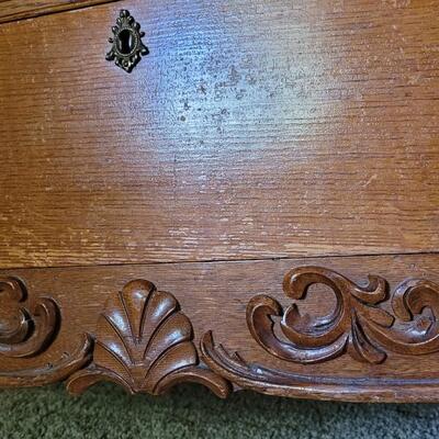Lot 266: Antique Dresser w/ Mirror 