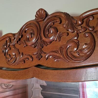 Lot 266: Antique Dresser w/ Mirror 