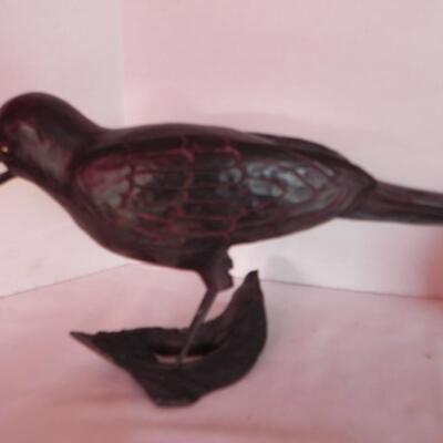 LOT 80 POTTERY AND SOLID WOOD BIRD