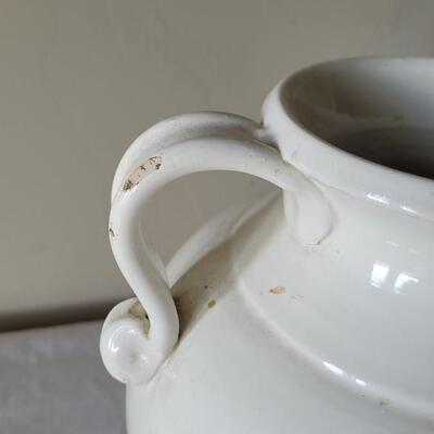 Lot 273: Double Handle White Ceramic Jug