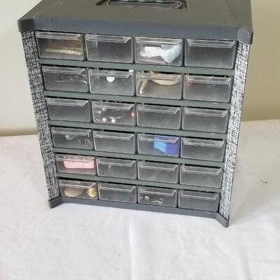 Lot 277: Mini Drawer Organizer filled with Sewing Notions