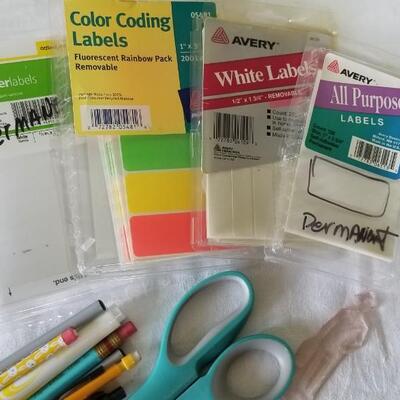 Lot 281: Office Supplies with Neon Green Tote