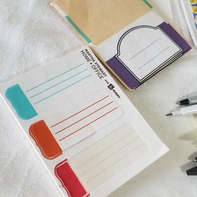 Lot 281: Office Supplies with Neon Green Tote
