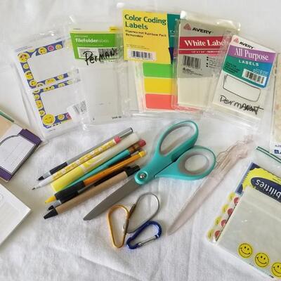 Lot 281: Office Supplies with Neon Green Tote