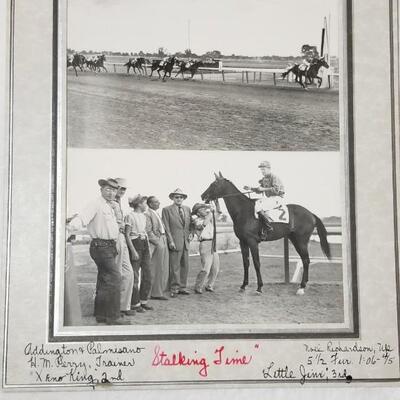 Lot 284: (2) Vintage Racehorse Cabinet Cards "Stalklet" and "Stalking Time"