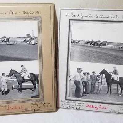 Lot 284: (2) Vintage Racehorse Cabinet Cards "Stalklet" and "Stalking Time"