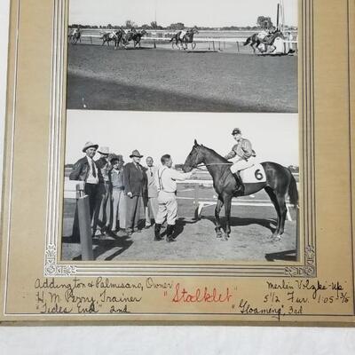 Lot 284: (2) Vintage Racehorse Cabinet Cards "Stalklet" and "Stalking Time"