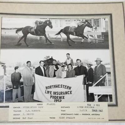 Lot 285: (2) Vintage Racehorse Cabinet Card "Franzel" & "At Random"