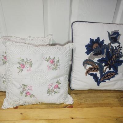 206 - 3 Handmade Throw Pillows