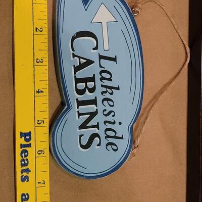 Lot 296: Cindy Jacob's Paper Cutting Cabin Art & Cabin Sign